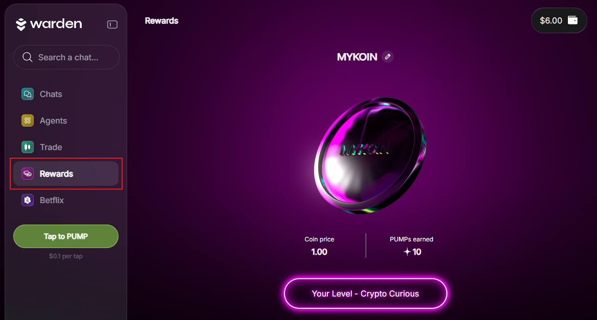 Create and grow your coin in Warden